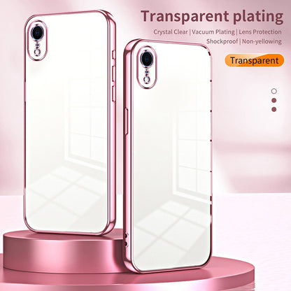 iPhone XR Phone Case with Transparent Plating and Fine Hole Design: Crystal Clear & Scratch-Resistant