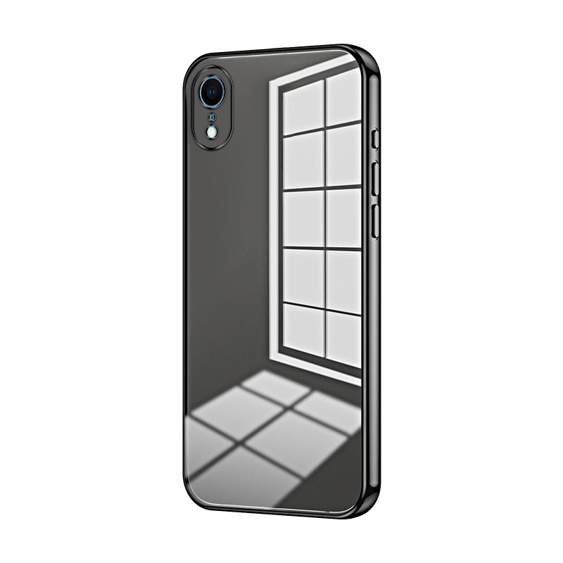 iPhone XR Phone Case with Transparent Plating and Fine Hole Design: Crystal Clear & Scratch-Resistant