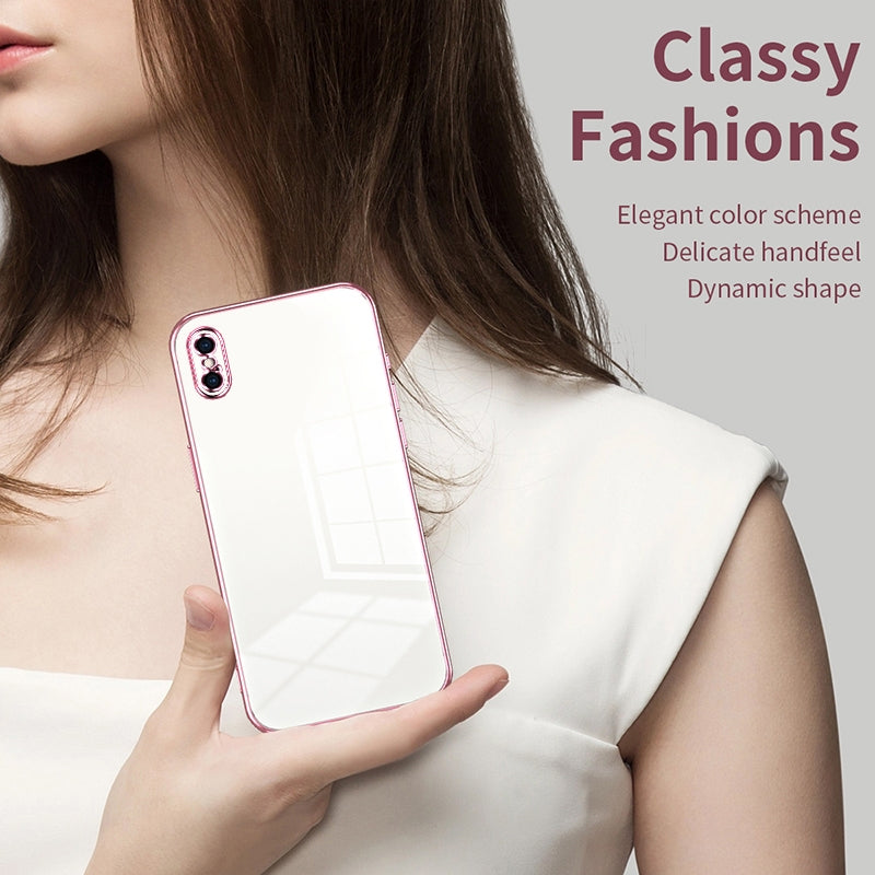 iPhone XS Max Phone Case with Transparent Plating and Fine Hole Design: Crystal Clear & Scratch-Resistant