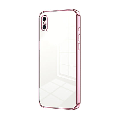 iPhone XS Max Phone Case with Transparent Plating and Fine Hole Design: Crystal Clear & Scratch-Resistant