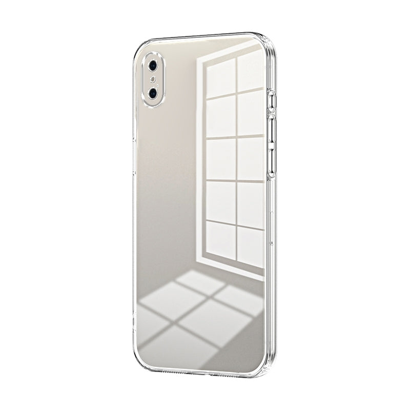 iPhone XS Max Phone Case with Transparent Plating and Fine Hole Design: Crystal Clear & Scratch-Resistant
