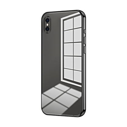 iPhone XS Max Phone Case with Transparent Plating and Fine Hole Design: Crystal Clear & Scratch-Resistant