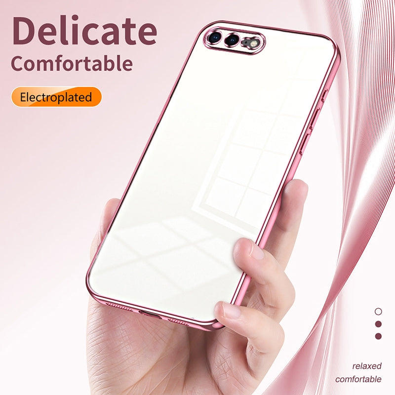 iPhone 7 Plus Phone Case with Transparent Plating and Fine Hole Design: Crystal Clear & Scratch-Resistant