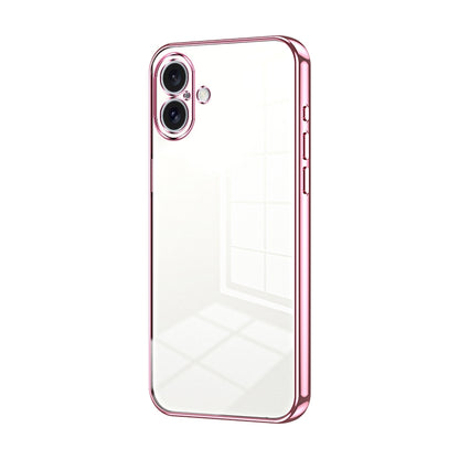 iPhone 16 Plus Phone Case with Transparent Plating and Fine Hole Design: Crystal Clear & Scratch-Resistant