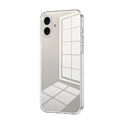 iPhone 16 Plus Phone Case with Transparent Plating and Fine Hole Design: Crystal Clear & Scratch-Resistant