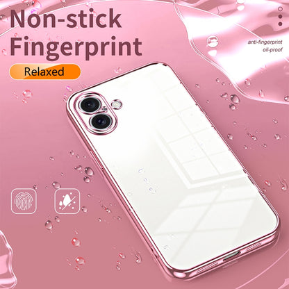 iPhone 16 Plus Phone Case with Transparent Plating and Fine Hole Design: Crystal Clear & Scratch-Resistant