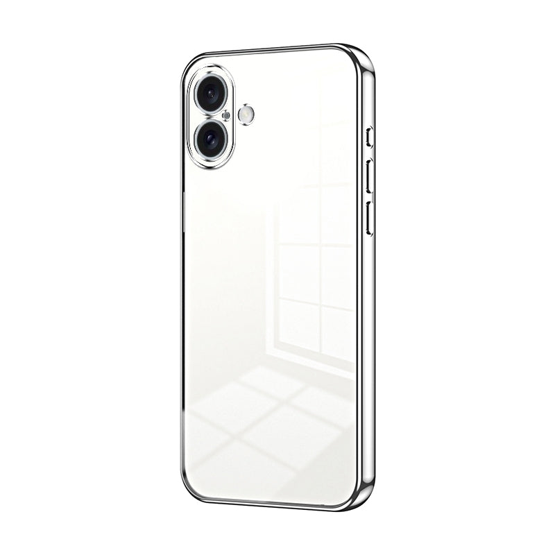 iPhone 16 Plus Phone Case with Transparent Plating and Fine Hole Design: Crystal Clear & Scratch-Resistant