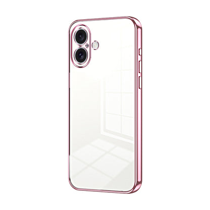 iPhone 16 Phone Case with Transparent Plating and Fine Hole Design: Crystal Clear & Scratch-Resistant