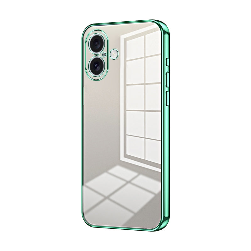 iPhone 16 Phone Case with Transparent Plating and Fine Hole Design: Crystal Clear & Scratch-Resistant