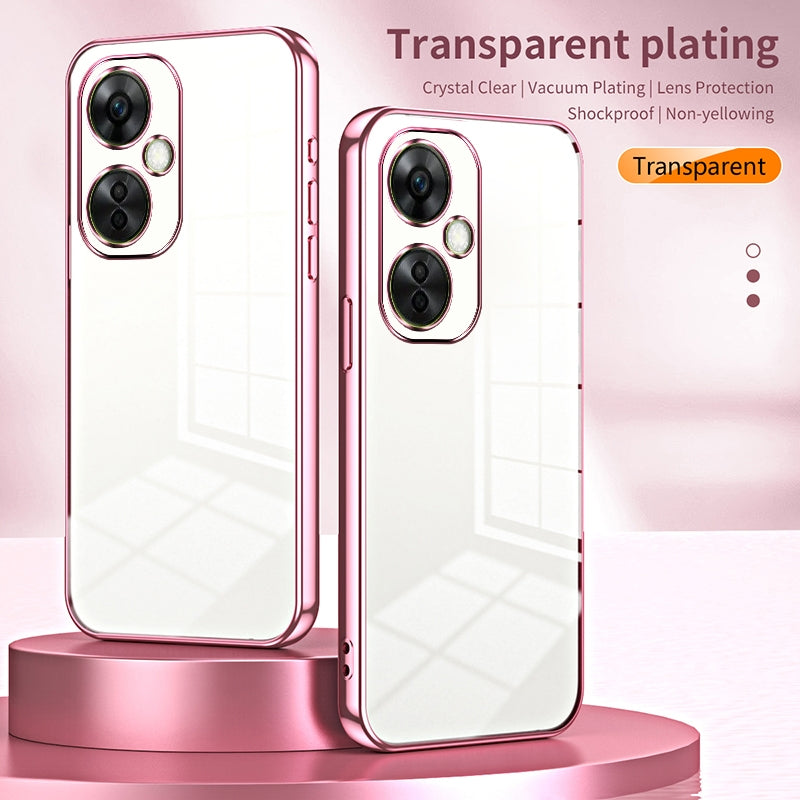 OnePlus Nord CE 3 Lite Phone Case with Transparent Plating and Fine Hole Design: Crystal Clear & Scratch-Resistant