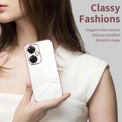 OnePlus Nord CE 3 Lite Phone Case with Transparent Plating and Fine Hole Design: Crystal Clear & Scratch-Resistant