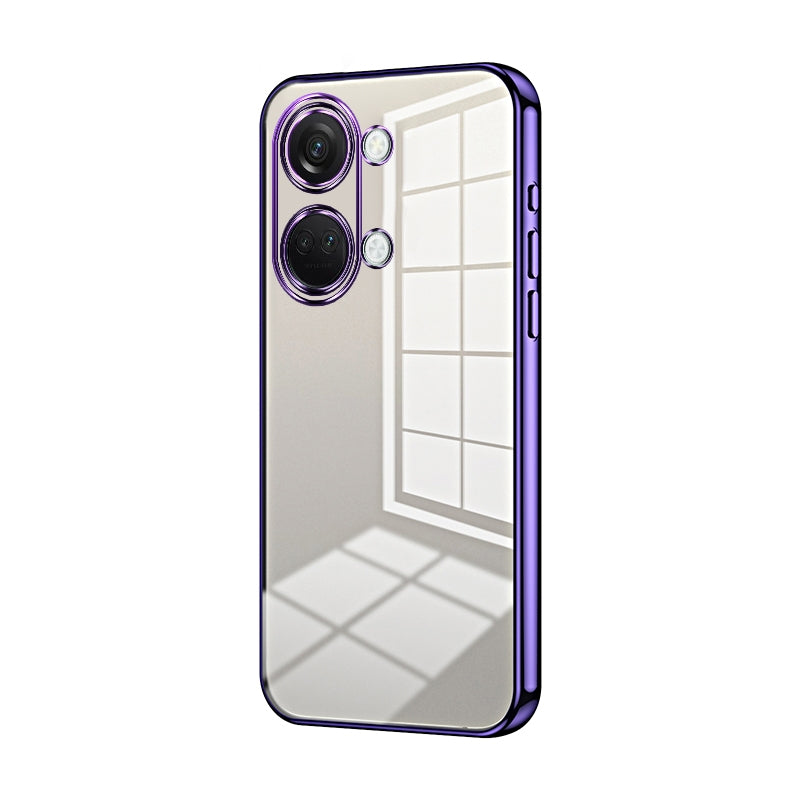 OnePlus Ace 2V Phone Case with Transparent Plating and Fine Hole Design: Crystal Clear & Scratch-Resistant