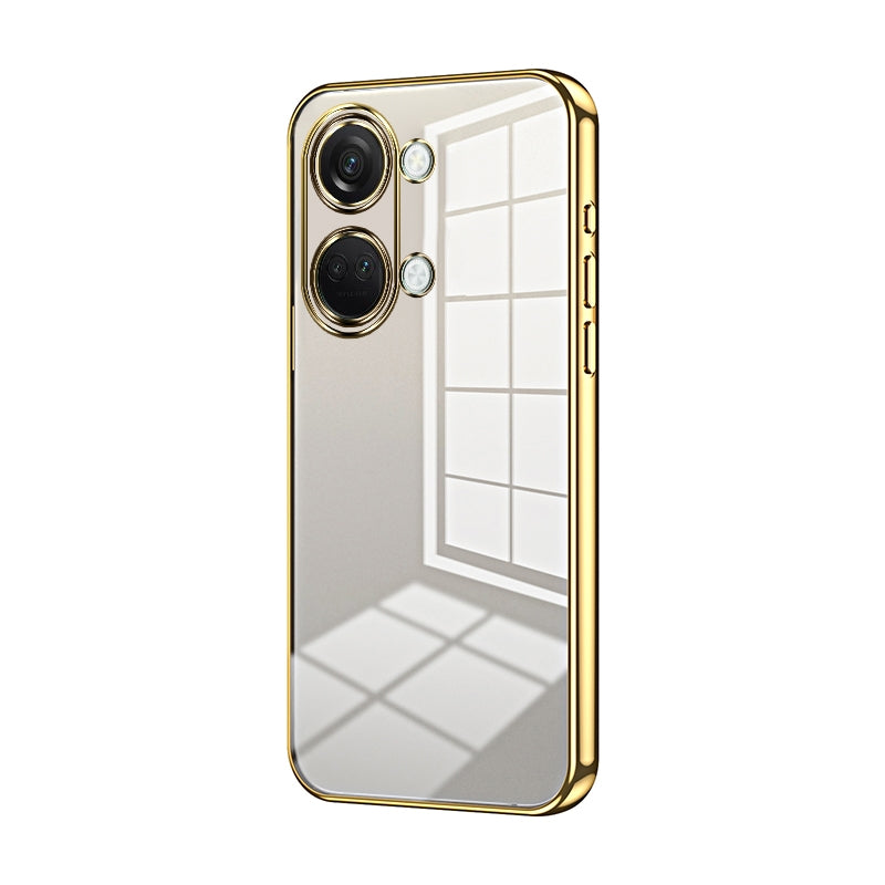 OnePlus Ace 2V Phone Case with Transparent Plating and Fine Hole Design: Crystal Clear & Scratch-Resistant