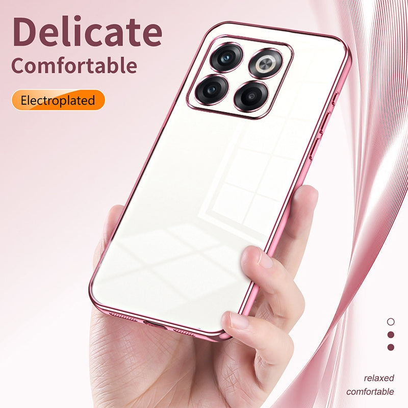 OnePlus Ace Pro Phone Case with Transparent Plating and Fine Hole Design: Crystal Clear & Scratch-Resistant