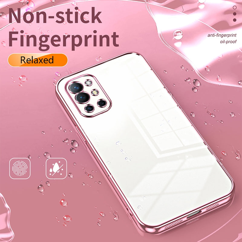 OnePlus 9R Phone Case with Transparent Plating and Fine Hole Design: Crystal Clear & Scratch-Resistant