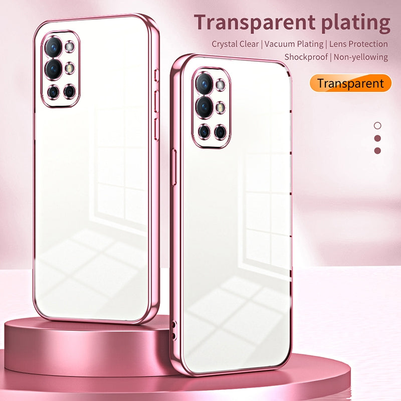 OnePlus 9R Phone Case with Transparent Plating and Fine Hole Design: Crystal Clear & Scratch-Resistant