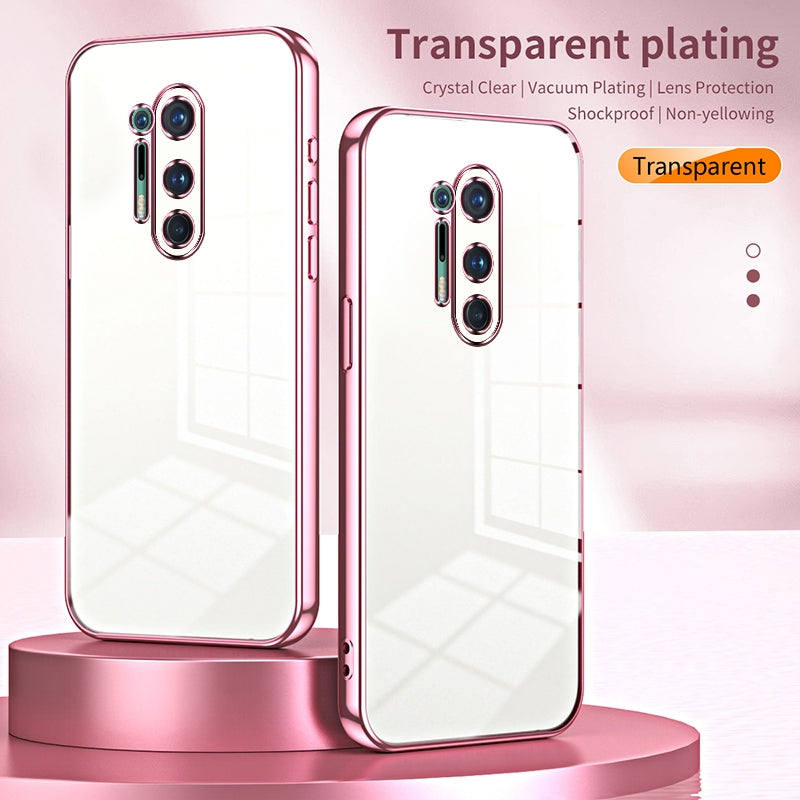 OnePlus 8 Pro Phone Case with Transparent Plating and Fine Hole Design: Crystal Clear & Scratch-Resistant