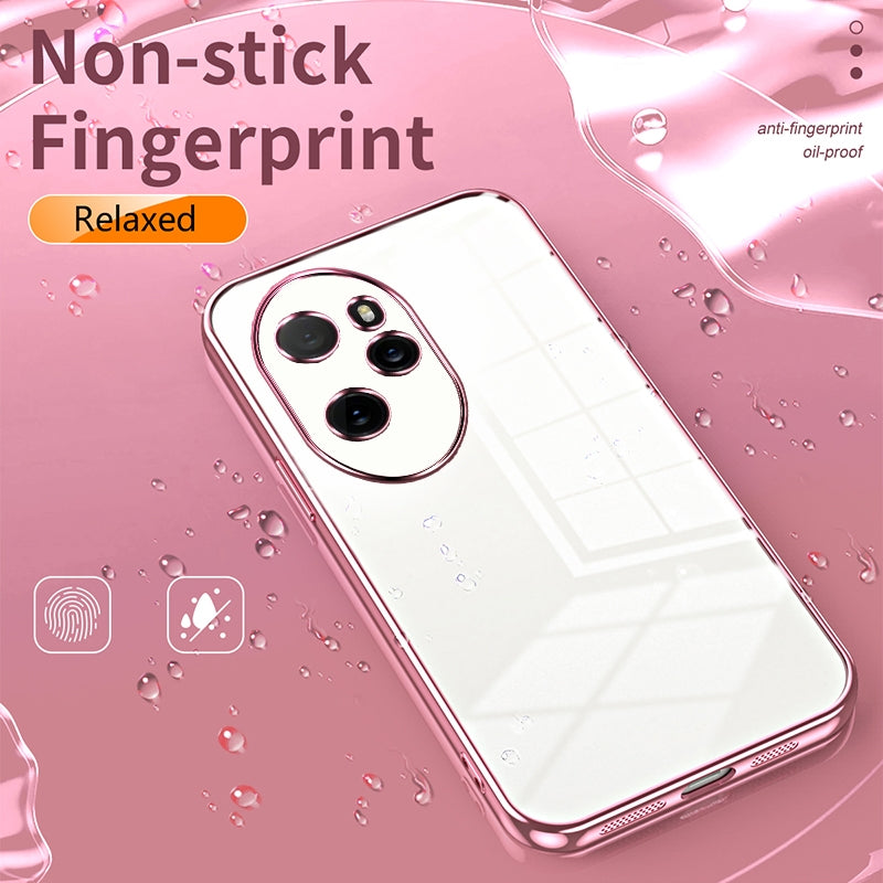 Honor 100 Pro Phone Case with Transparent Plating and Fine Hole Design: Crystal Clear & Scratch-Resistant