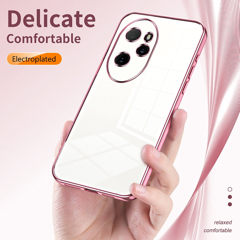 Honor 100 Pro Phone Case with Transparent Plating and Fine Hole Design: Crystal Clear & Scratch-Resistant