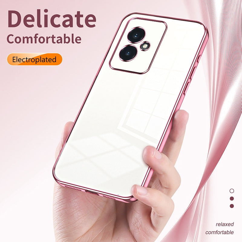 Honor 100 Phone Case with Transparent Plating and Fine Hole Design: Crystal Clear & Scratch-Resistant