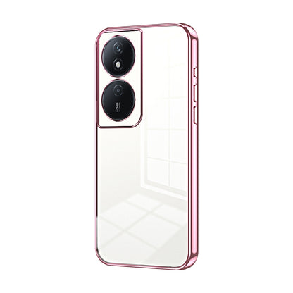 Honor Play 50 Plus Phone Case with Transparent Plating and Fine Hole Design: Crystal Clear & Scratch-Resistant