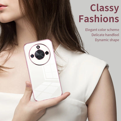 Honor X50 Phone Case with Transparent Plating and Fine Hole Design: Crystal Clear & Scratch-Resistant