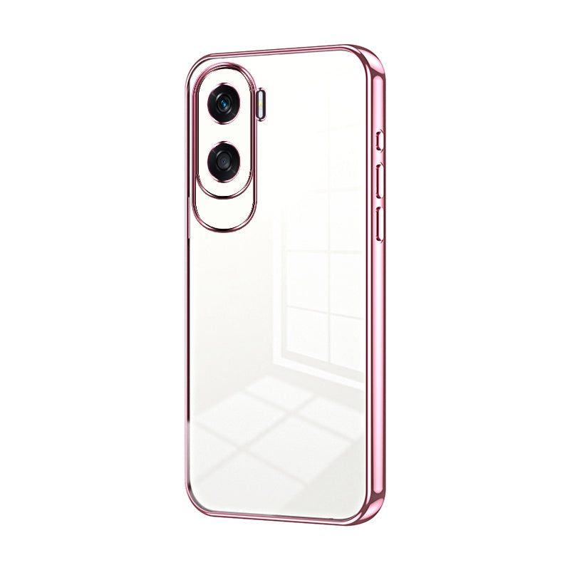 Honor 90 Lite Phone Case with Transparent Plating and Fine Hole Design: Crystal Clear & Scratch-Resistant