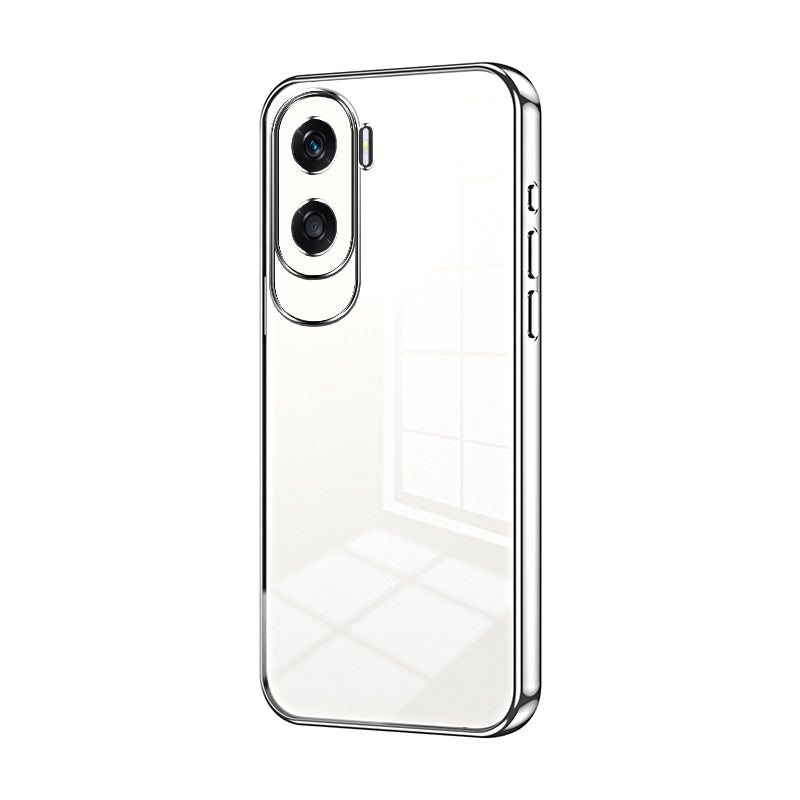 Honor 90 Lite Phone Case with Transparent Plating and Fine Hole Design: Crystal Clear & Scratch-Resistant