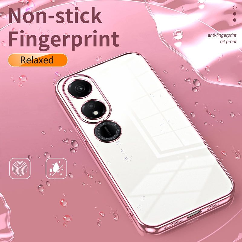 Honor Play 40 Phone Case with Transparent Plating and Fine Hole Design: Crystal Clear & Scratch-Resistant