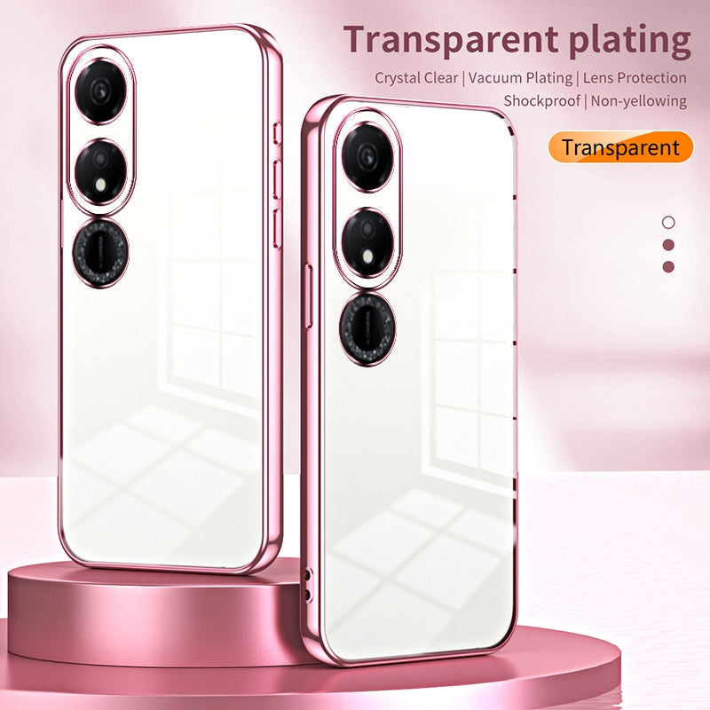 Honor Play 40 Phone Case with Transparent Plating and Fine Hole Design: Crystal Clear & Scratch-Resistant