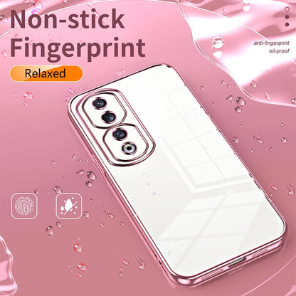 Honor 90 Pro Phone Case with Transparent Plating and Fine Hole Design: Crystal Clear & Scratch-Resistant