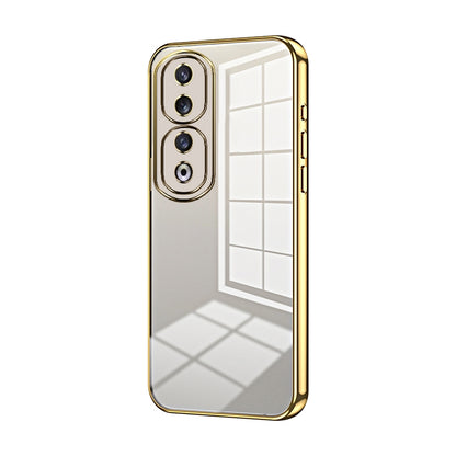 Honor 90 Pro Phone Case with Transparent Plating and Fine Hole Design: Crystal Clear & Scratch-Resistant