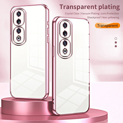 Honor 90 Pro Phone Case with Transparent Plating and Fine Hole Design: Crystal Clear & Scratch-Resistant