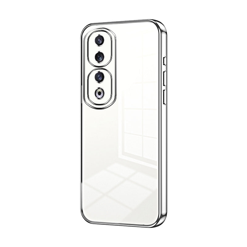 Honor 90 Pro Phone Case with Transparent Plating and Fine Hole Design: Crystal Clear & Scratch-Resistant