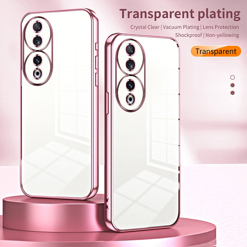 Honor 90 Phone Case with Transparent Plating and Fine Hole Design: Crystal Clear & Scratch-Resistant