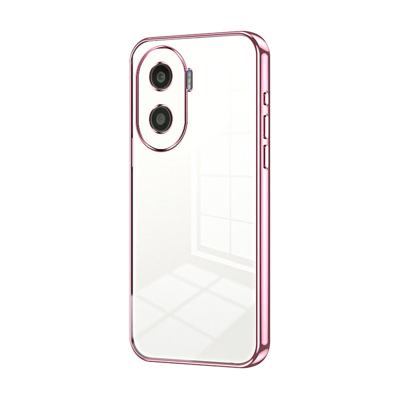 Honor X40i Phone Case with Transparent Plating and Fine Hole Design: Crystal Clear & Scratch-Resistant