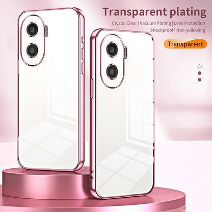 Honor X40i Phone Case with Transparent Plating and Fine Hole Design: Crystal Clear & Scratch-Resistant