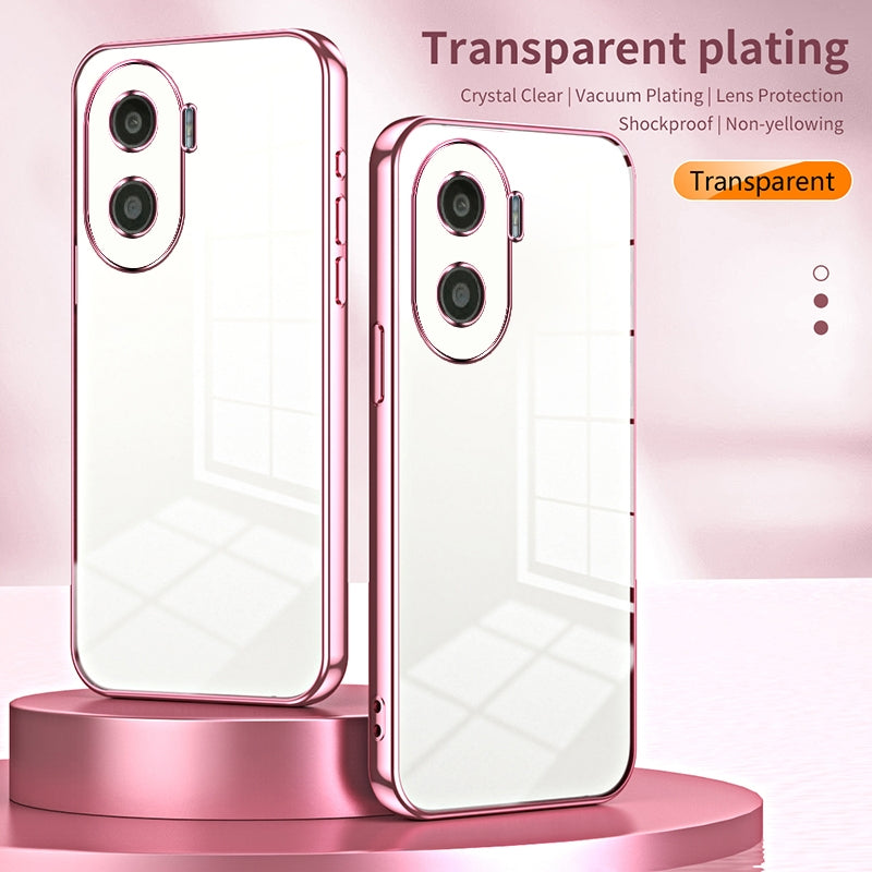 Honor Play 7T Pro Phone Case with Transparent Plating and Fine Hole Design: Crystal Clear & Scratch-Resistant