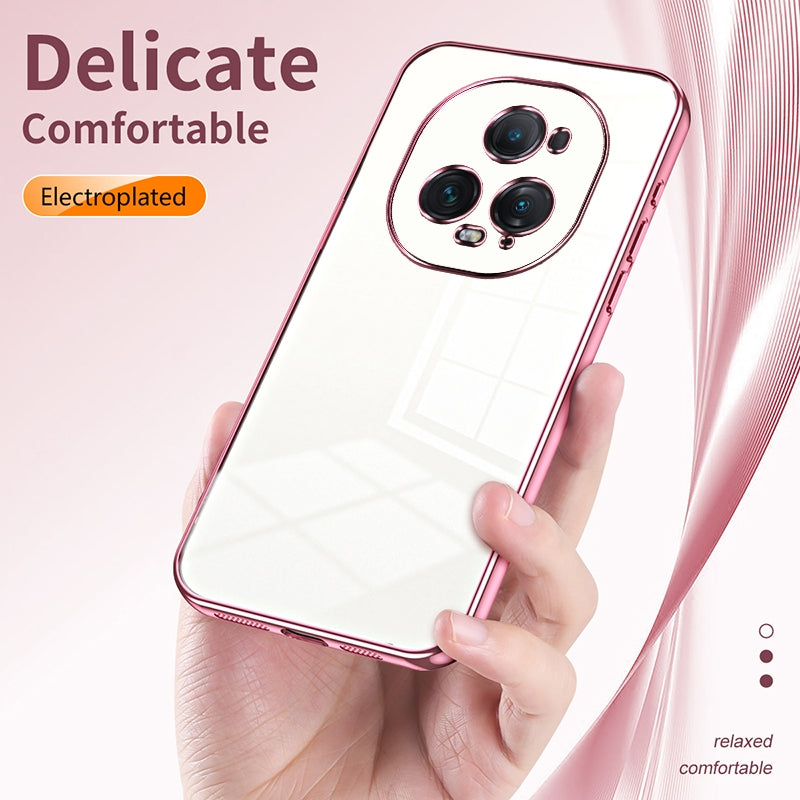 Honor Magic5 Ultimate Phone Case with Transparent Plating and Fine Hole Design: Crystal Clear & Scratch-Resistant