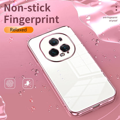 Honor Magic5 Ultimate Phone Case with Transparent Plating and Fine Hole Design: Crystal Clear & Scratch-Resistant