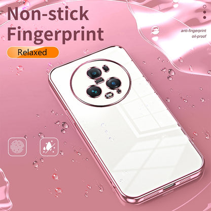 Honor Magic5 Pro Phone Case with Transparent Plating and Fine Hole Design: Crystal Clear & Scratch-Resistant