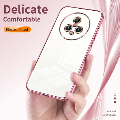 Honor Magic5 Phone Case with Transparent Plating and Fine Hole Design: Crystal Clear & Scratch-Resistant