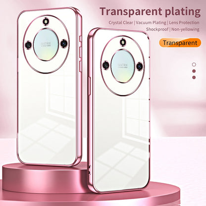 Honor X40 5G Phone Case with Transparent Plating and Fine Hole Design: Crystal Clear & Scratch-Resistant