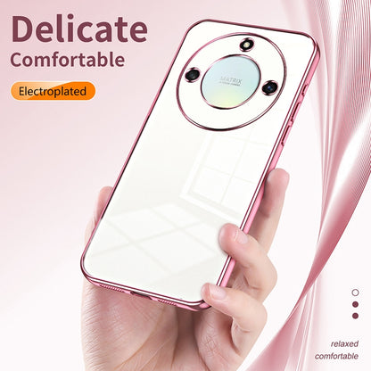 Honor X40 5G Phone Case with Transparent Plating and Fine Hole Design: Crystal Clear & Scratch-Resistant