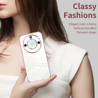 Honor X9a Phone Case with Transparent Plating and Fine Hole Design: Crystal Clear & Scratch-Resistant