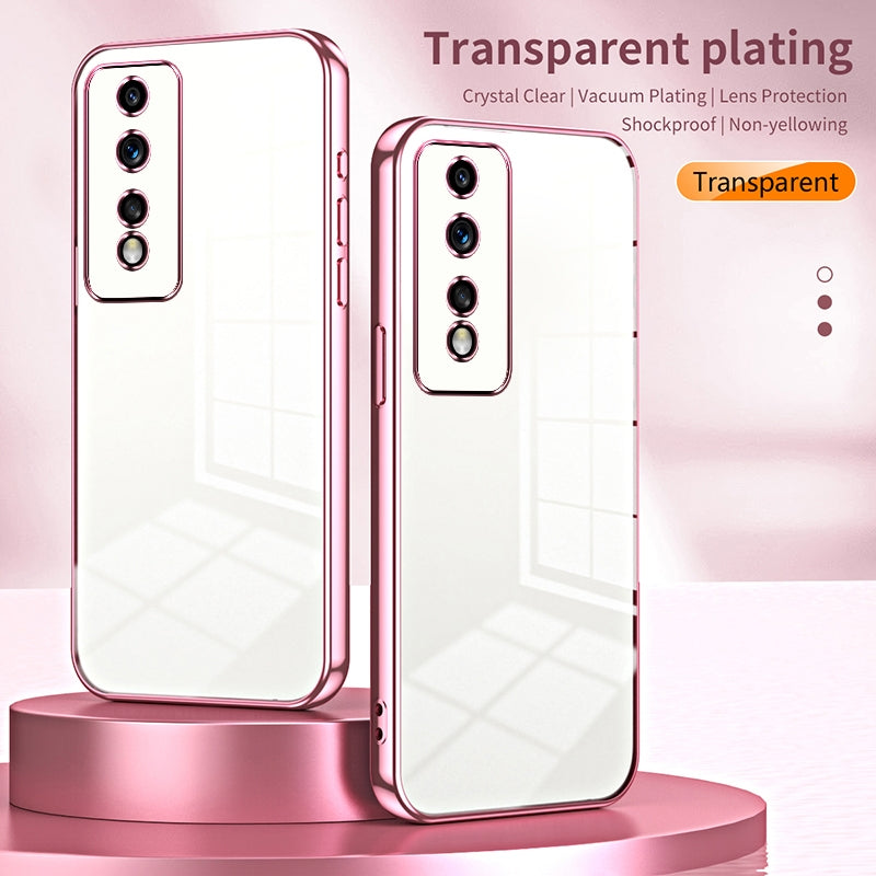 Honor 80 GT Phone Case with Transparent Plating and Fine Hole Design: Crystal Clear & Scratch-Resistant