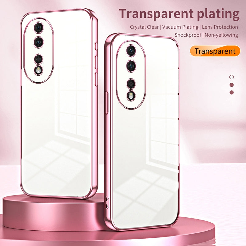 Honor 80 Phone Case with Transparent Plating and Fine Hole Design: Crystal Clear & Scratch-Resistant