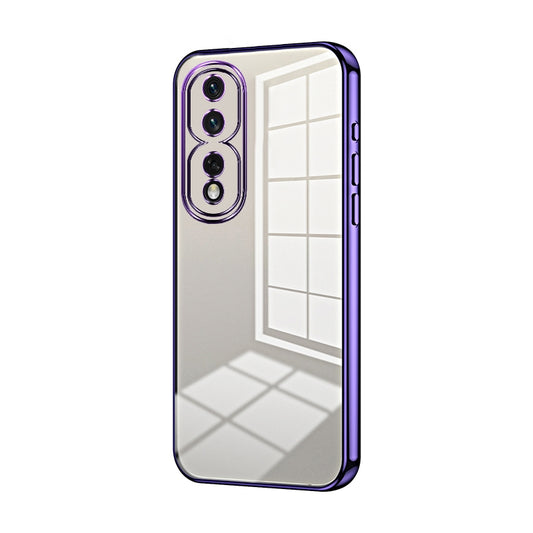 Honor 80 Pro Phone Case with Transparent Plating and Fine Hole Design: Crystal Clear & Scratch-Resistant