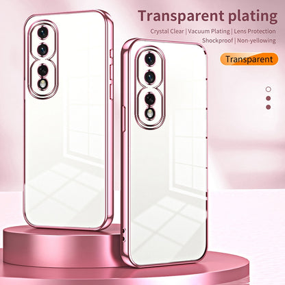 Honor 80 Pro Phone Case with Transparent Plating and Fine Hole Design: Crystal Clear & Scratch-Resistant