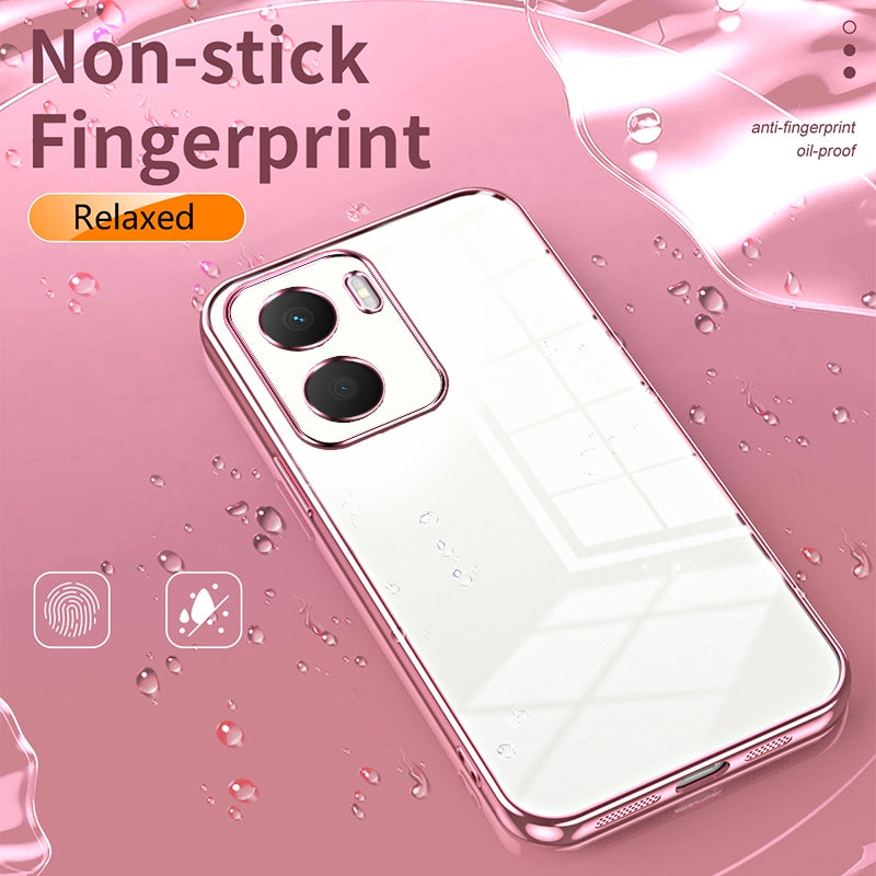 Honor Play 40 Plus Phone Case with Transparent Plating and Fine Hole Design: Crystal Clear & Scratch-Resistant